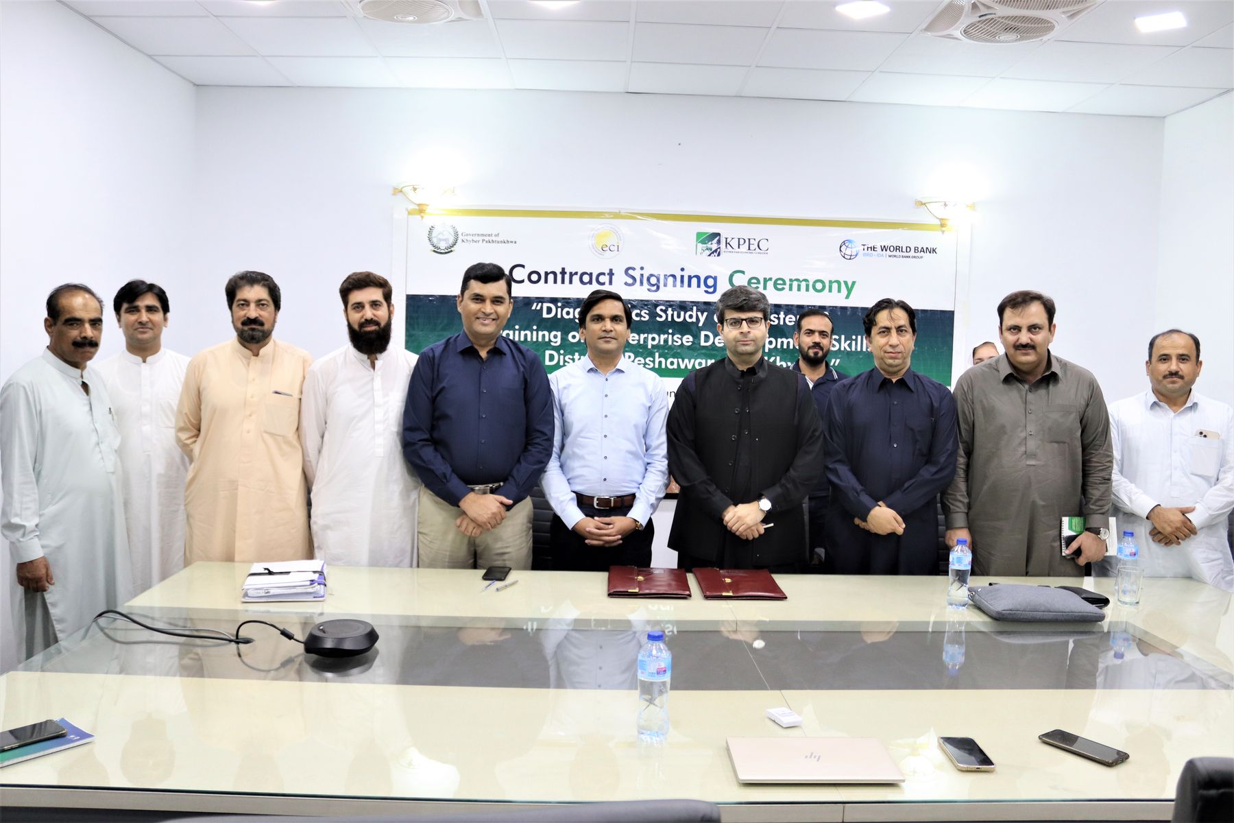 Contract Signing Ceremony of Cluster Diagnostic Study and Training on Development of Skills in District Khyber and Peshawar 